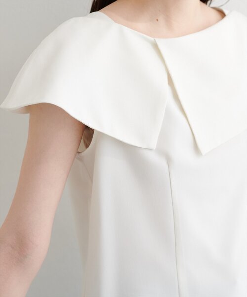 natural couture（ナチュラルクチュール）の「アシメカラーオフショルブラウス（シャツ/ブラウス・レディース・チャコールグレー/オフホワイト/ネイビー/ベージュ/サックスブルー/ピンク・FREE）」の19枚目の写真