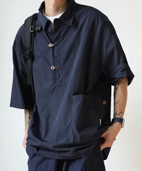 Minimalボタン — Anorak design полурукав pullover T‑shirt