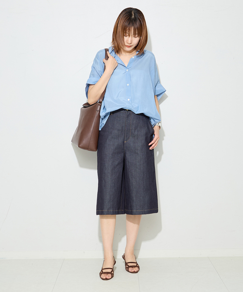 journal standard L'essage(ジャーナルスタンダードレサージュ)の「DENIMショートパンツ(その他パンツ・レディース・ネイビー/ブラック・38/36)」の9枚目の写真