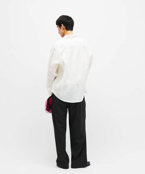 JOURNAL STANDARD(ジャーナルスタンダード)の「リネンレギュラー ロングスリーブシャツ(シャツ/ブラウス・メンズ・ブラウン/ホワイト/ピンク/ブラック系その他/クリアブルー・LARGE/MEDIUM)」の8枚目の写真