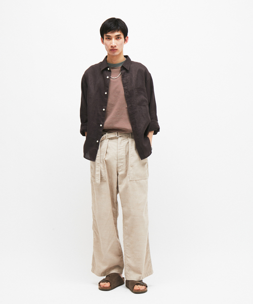 JOURNAL STANDARD(ジャーナルスタンダード)の「リネンレギュラー ロングスリーブシャツ(シャツ/ブラウス・メンズ・ブラウン/ホワイト/ピンク/ブラック系その他/クリアブルー・LARGE/MEDIUM)」の13枚目の写真