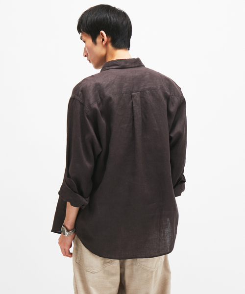 JOURNAL STANDARD(ジャーナルスタンダード)の「リネンレギュラー ロングスリーブシャツ(シャツ/ブラウス・メンズ・ブラウン/ホワイト/ピンク/ブラック系その他/クリアブルー・LARGE/MEDIUM)」の20枚目の写真