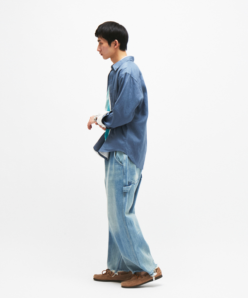 JOURNAL STANDARD(ジャーナルスタンダード)の「リネンレギュラー ロングスリーブシャツ(シャツ/ブラウス・メンズ・ブラウン/ホワイト/ピンク/ブラック系その他/クリアブルー・LARGE/MEDIUM)」の22枚目の写真