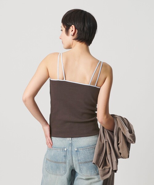 BEAUTY&YOUTH UNITED ARROWS(ビューティーアンドユースユナイテッドアローズ)の「カラーパイピング 2ストラップ キャミソール(キャミソール・レディース・ダークブラウン/ブラック/オフホワイト/ベージュ・FREE)」の5枚目の写真