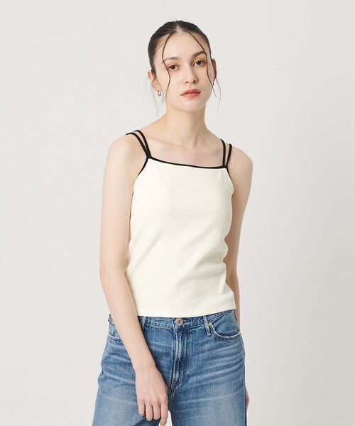 BEAUTY&YOUTH UNITED ARROWS(ビューティーアンドユースユナイテッドアローズ)の「カラーパイピング 2ストラップ キャミソール(キャミソール・レディース・ダークブラウン/ブラック/オフホワイト/ベージュ・FREE)」の10枚目の写真