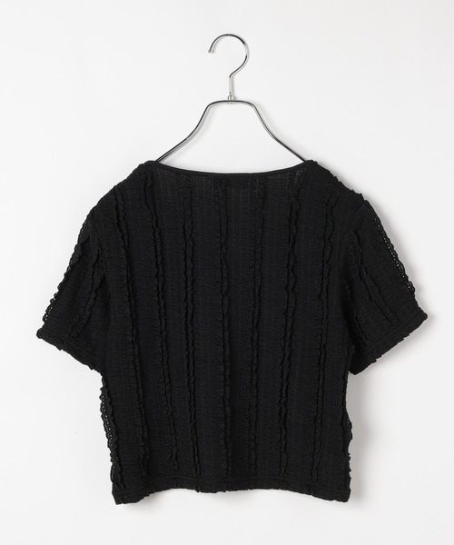 PAGEBOY(ページボーイ)の「フリルカットジャガードショートスリーブ /カーディガン(シャツ/ブラウス・レディース・ブラック/レッド/ライム/オフホワイト/ブラック系その他・FREE)」の16枚目の写真
