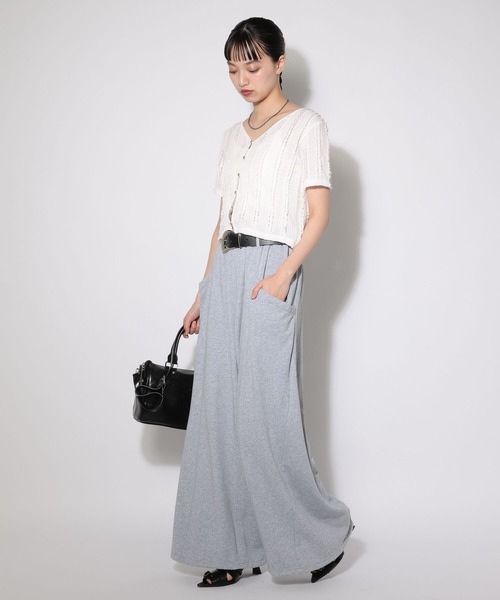 PAGEBOY(ページボーイ)の「フリルカットジャガードショートスリーブ /カーディガン(シャツ/ブラウス・レディース・ブラック/レッド/ライム/オフホワイト/ブラック系その他・FREE)」の8枚目の写真