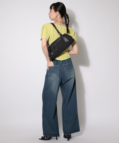 PAGEBOY(ページボーイ)の「フリルカットジャガードショートスリーブ /カーディガン(シャツ/ブラウス・レディース・ブラック/レッド/ライム/オフホワイト/ブラック系その他・FREE)」の10枚目の写真