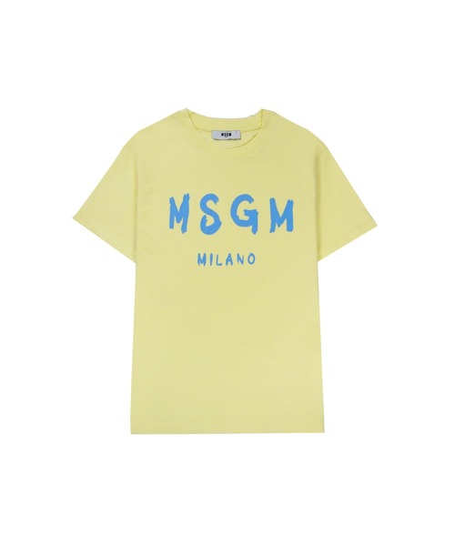 MSGM KIDS(エムエスジーエムキッズ)の「【NEW】MSGM KIDS ブラッシュロゴTシャツ(Tシャツ/カットソー・キッズ・ブラック×ピンク/ライトイエロー/ブラック/ブラウン系/ホワイト/サンドベージュ/ブルー系・4/10/12/14/8)」の7枚目の写真