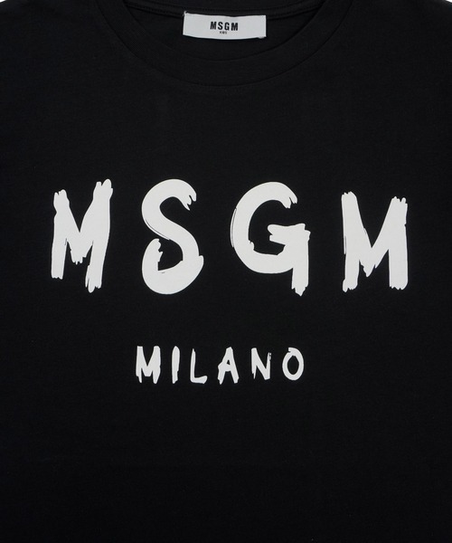 MSGM KIDS(エムエスジーエムキッズ)の「【NEW】MSGM KIDS ブラッシュロゴTシャツ(Tシャツ/カットソー・キッズ・ブラック×ピンク/ライトイエロー/ブラック/ブラウン系/ホワイト/サンドベージュ/ブルー系・4/10/12/14/8)」の11枚目の写真