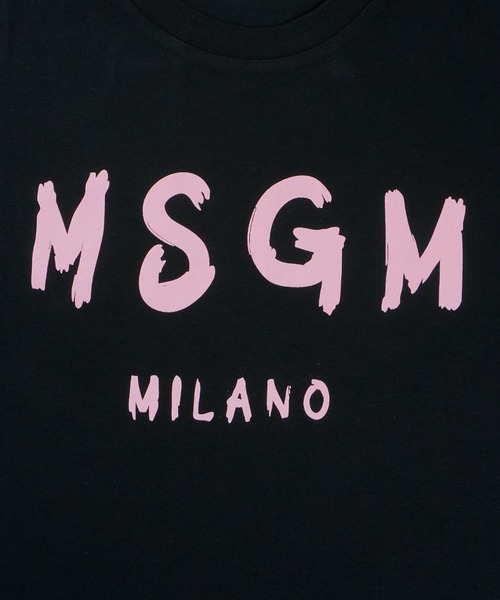 MSGM KIDS(エムエスジーエムキッズ)の「【NEW】MSGM KIDS ブラッシュロゴTシャツ(Tシャツ/カットソー・キッズ・ブラック×ピンク/ライトイエロー/ブラック/ブラウン系/ホワイト/サンドベージュ/ブルー系・4/10/12/14/8)」の13枚目の写真