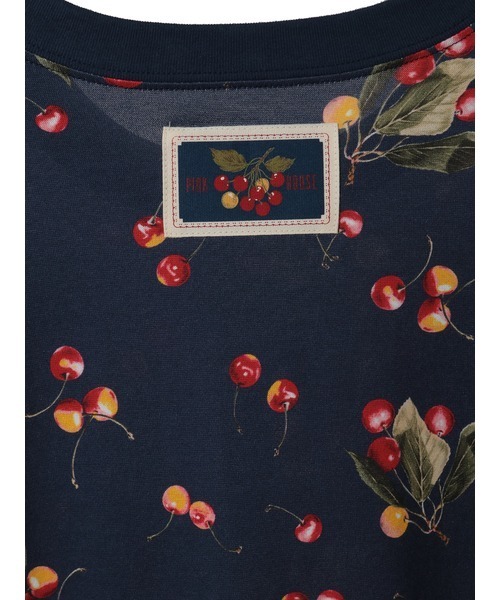 PINK HOUSE（ピンクハウス）の「さくらんぼプリントカットソーワンピース（ワンピース・レディース・ネイビー/ブラック/レッド/ホワイト・フリー）」の11枚目の写真