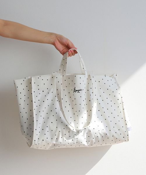 IENA ENFANT(イエナアンファン)の「【BASIC】ボンジュール2wayトートバッグ (ドット)(トートバッグ・レディース・ホワイト/ブラック/グレー・FREE)」の2枚目の写真