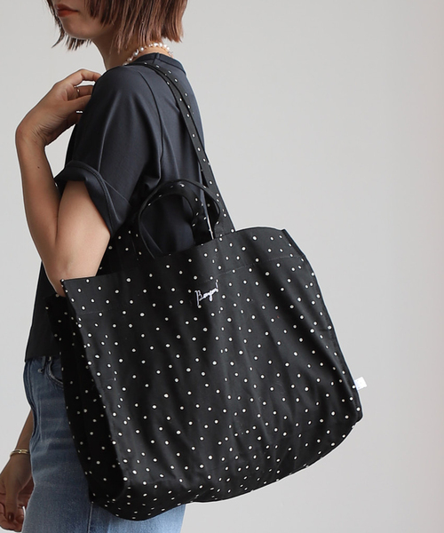 IENA ENFANT(イエナアンファン)の「【BASIC】ボンジュール2wayトートバッグ (ドット)(トートバッグ・レディース・ホワイト/ブラック/グレー・FREE)」の4枚目の写真