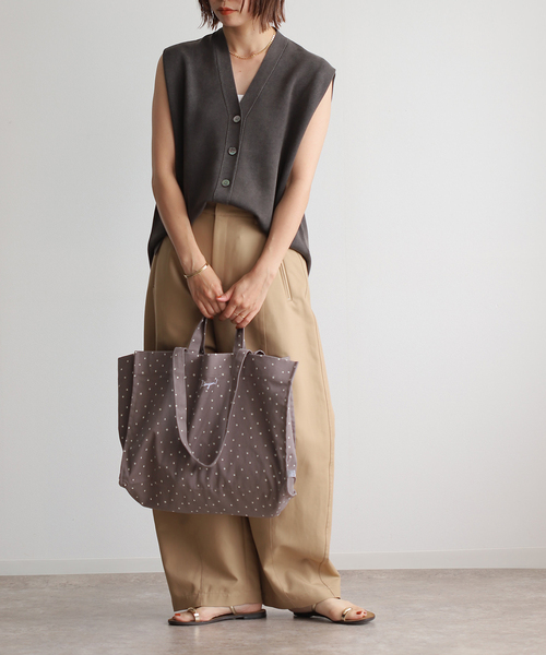 IENA ENFANT(イエナアンファン)の「【BASIC】ボンジュール2wayトートバッグ (ドット)(トートバッグ・レディース・ホワイト/ブラック/グレー・FREE)」の9枚目の写真