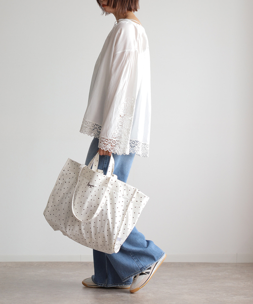 IENA ENFANT(イエナアンファン)の「【BASIC】ボンジュール2wayトートバッグ (ドット)(トートバッグ・レディース・ホワイト/ブラック/グレー・FREE)」の13枚目の写真