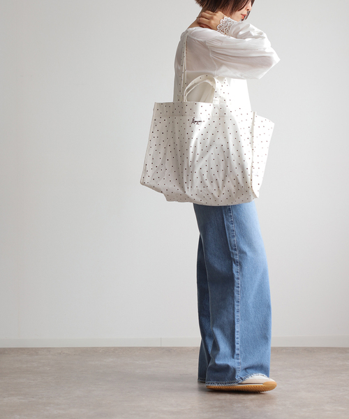 IENA ENFANT(イエナアンファン)の「【BASIC】ボンジュール2wayトートバッグ (ドット)(トートバッグ・レディース・ホワイト/ブラック/グレー・FREE)」の14枚目の写真