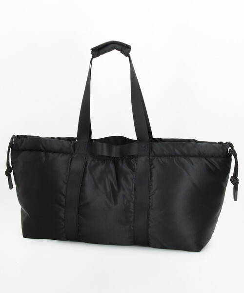 YOSEMITE(ヨセミティ)の「YOSEMITE STRAP/ヨセミテストラップ PADDING NYLON DRAWSTRING TOTE M/パディング ナイロン ドローストリング トートバッグ(トートバッグ・メンズ・ブラック/オリーブ・ONE SIZE)」の4枚目の写真