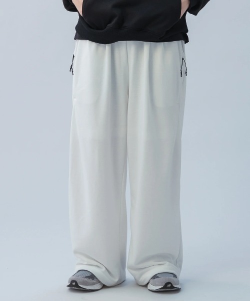+phenix(プラスフェニックス)の「【+phenix / プラスフェニックス】TECH SWEAT WIDE PANTS ワイドストレート ドローコード仕様 スウェットパンツ(スウェットパンツ・メンズ・ブラック/ホワイト・X-LARGE/LARGE/MEDIUM)」の8枚目の写真