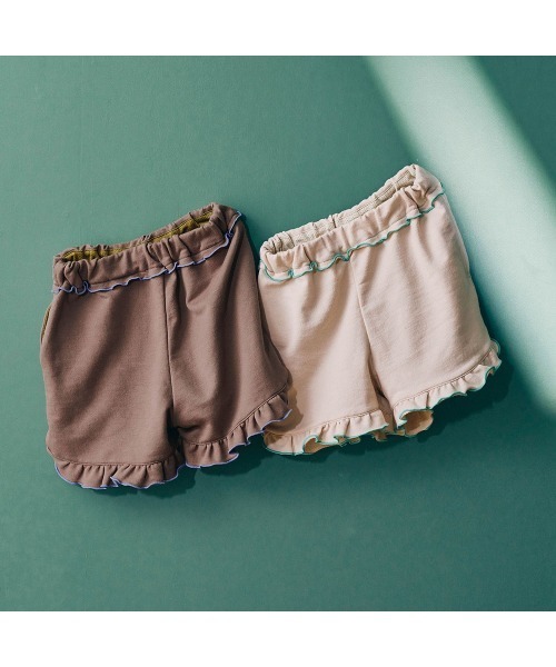 LYKKE(リッケ)の「部屋干しでも乾きやすい配色メロウショートパンツ(その他パンツ・キッズ・ブラウン/ベージュ・100/110/120/130)」の4枚目の写真