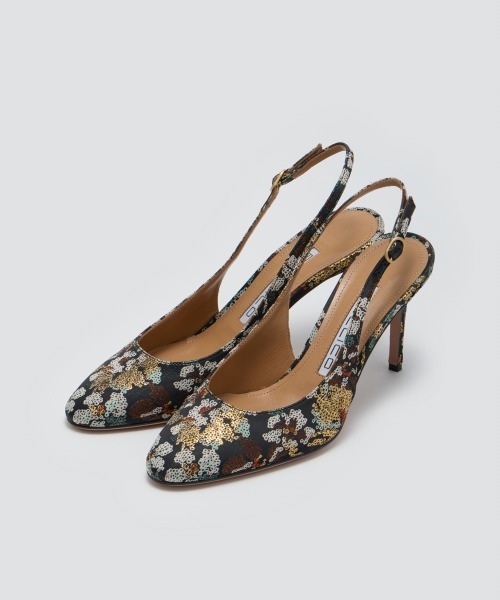 PELLICO(ペリーコ)の「NICLA バックスリング パンプス 8.5cm FLOWER(パンプス・レディース・ブラック系その他・34/36/38/38.5/39)」の1枚目の写真