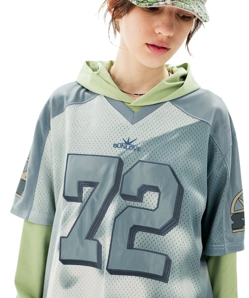 SUNLOVE（サンラブ）の「Sun Sport Mesh Tee（Tシャツ/カットソー・レディース・ホワイト/ブラック/ネイビー/パープル/オリーブ・S/M/L/XL）」の12枚目の写真