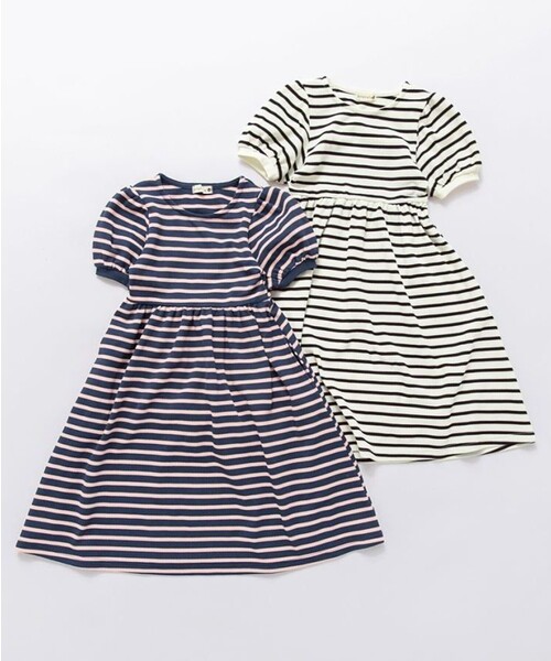 BRANSHES(ブランシェス)の「カットジャガードワンピース(ワンピース・キッズ・アイボリー/ネイビー・100/120/140/110/130/150)」の12枚目の写真