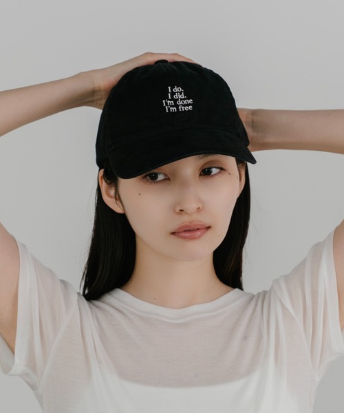 duei(デュイ)の「メッセージロゴ刺しゅうキャップ(キャップ・レディース・ブラック/イエロー・FREE)」の3枚目の写真