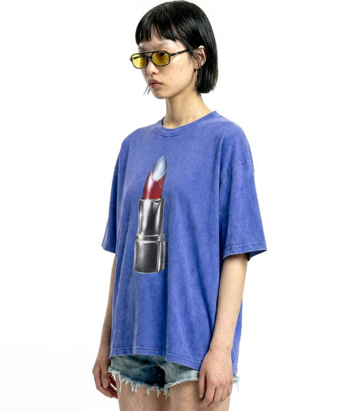 REBRENNER(リブレンナー)の「DTFリップスティックピグメント半袖Tシャツチャコール(Tシャツ/カットソー・レディース・その他・MEDIUM/LARGE/X-LARGE/2XL)」の6枚目の写真