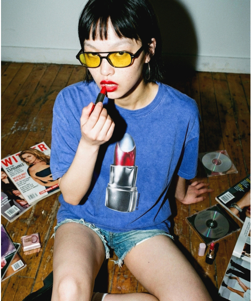 REBRENNER(リブレンナー)の「DTFリップスティックピグメント半袖Tシャツチャコール(Tシャツ/カットソー・レディース・その他・MEDIUM/LARGE/X-LARGE/2XL)」の11枚目の写真