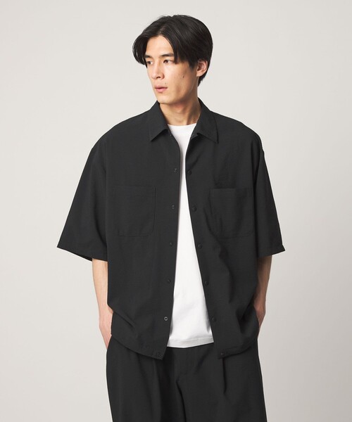 UNITED ARROWS(ユナイテッドアローズ)の「DotAir ドットエア サッカー ダブルポケットシャツ 吸水速乾(シャツ/ブラウス・メンズ・ブラック/オリーブ・M/L/S/XL)」の5枚目の写真