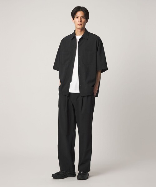 UNITED ARROWS(ユナイテッドアローズ)の「DotAir ドットエア サッカー ダブルポケットシャツ 吸水速乾(シャツ/ブラウス・メンズ・ブラック/オリーブ・M/L/S/XL)」の6枚目の写真