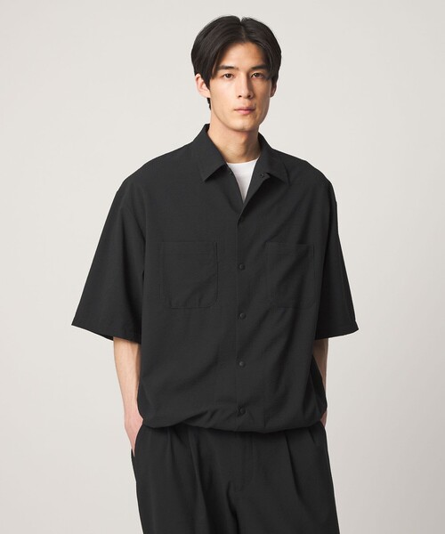 UNITED ARROWS(ユナイテッドアローズ)の「DotAir ドットエア サッカー ダブルポケットシャツ 吸水速乾(シャツ/ブラウス・メンズ・ブラック/オリーブ・M/L/S/XL)」の7枚目の写真