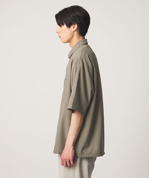 UNITED ARROWS(ユナイテッドアローズ)の「DotAir ドットエア サッカー ダブルポケットシャツ 吸水速乾(シャツ/ブラウス・メンズ・ブラック/オリーブ・M/L/S/XL)」の9枚目の写真