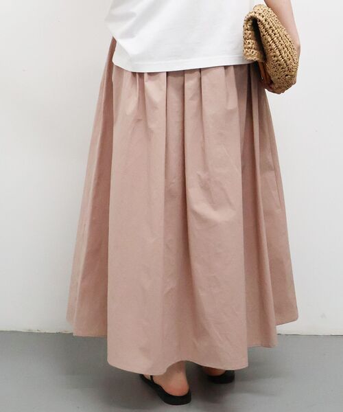 le.coeur blanc(ルクールブラン)の「【撥水・UV・接触冷感】ギャザースカート(スカート・レディース・ライトピンク/ブラック/カーキオリーブ・38/36)」の5枚目の写真