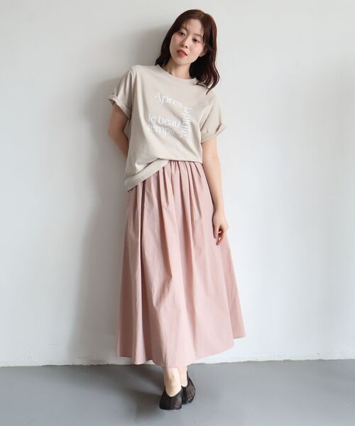 le.coeur blanc(ルクールブラン)の「【撥水・UV・接触冷感】ギャザースカート(スカート・レディース・ライトピンク/ブラック/カーキオリーブ・38/36)」の17枚目の写真