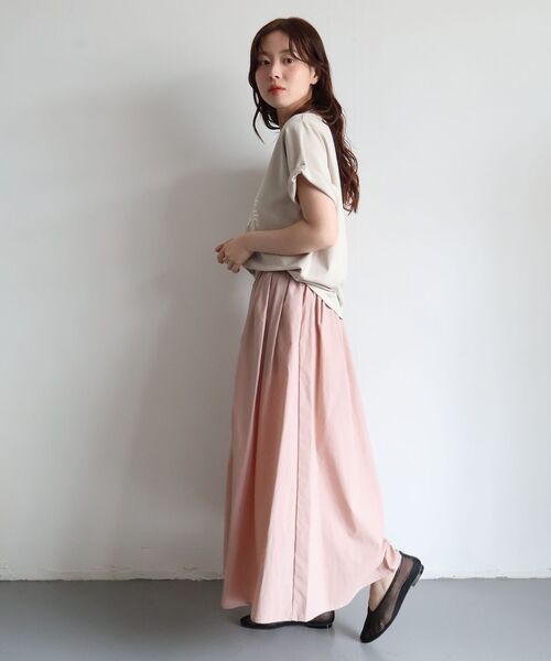 le.coeur blanc(ルクールブラン)の「【撥水・UV・接触冷感】ギャザースカート(スカート・レディース・ライトピンク/ブラック/カーキオリーブ・38/36)」の18枚目の写真