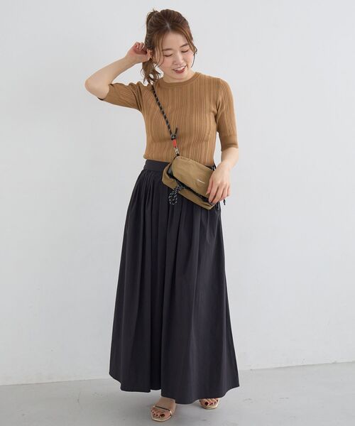 le.coeur blanc（ルクールブラン）の「【撥水・UV・接触冷感】ギャザースカート（スカート・レディース・ライトピンク/ブラック/カーキオリーブ・38/36）」の20枚目の写真