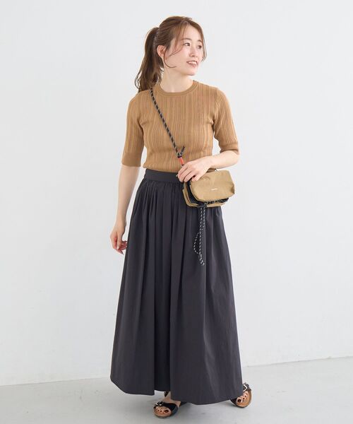 le.coeur blanc（ルクールブラン）の「【撥水・UV・接触冷感】ギャザースカート（スカート・レディース・ライトピンク/ブラック/カーキオリーブ・38/36）」の19枚目の写真