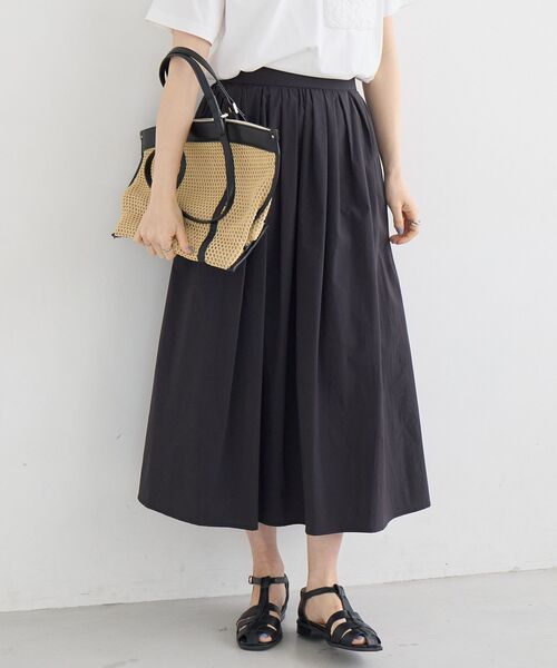 le.coeur blanc（ルクールブラン）の「【撥水・UV・接触冷感】ギャザースカート（スカート・レディース・ライトピンク/ブラック/カーキオリーブ・38/36）」の16枚目の写真