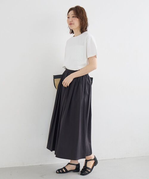 le.coeur blanc（ルクールブラン）の「【撥水・UV・接触冷感】ギャザースカート（スカート・レディース・ライトピンク/ブラック/カーキオリーブ・38/36）」の12枚目の写真