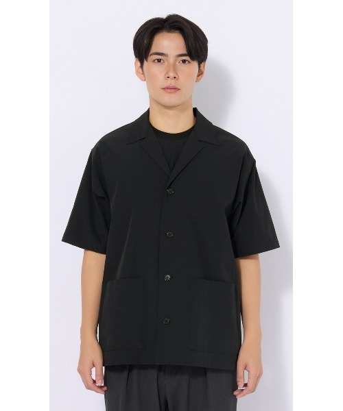 AOYAMA(アオヤマ)の「半袖オーバーシャツ【マルチウェイ】【セットアップ着用可】(シャツ/ブラウス・メンズ・ブラック/グレー・S/L/M/LL)」の3枚目の写真
