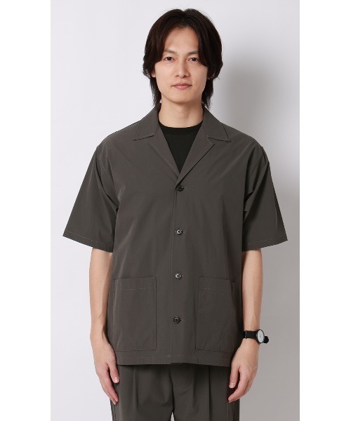 AOYAMA(アオヤマ)の「半袖オーバーシャツ【マルチウェイ】【セットアップ着用可】(シャツ/ブラウス・メンズ・ブラック/グレー・S/L/M/LL)」の15枚目の写真