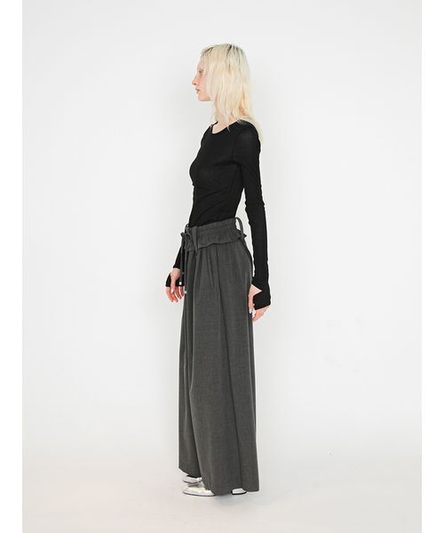 SORIN(ソリン )の「Inside Out Waist Wide Pants/インサイドアウトウエスト ワイドパンツ(その他パンツ・レディース・ストライプ/ダークグレー・36/38)」の8枚目の写真