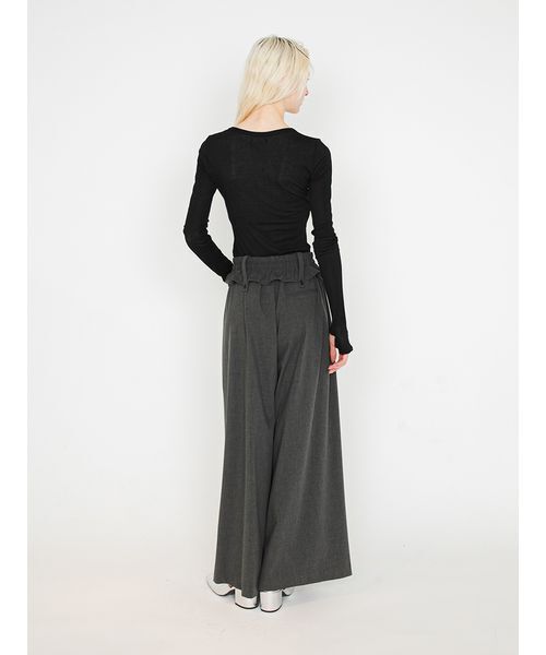 SORIN(ソリン )の「Inside Out Waist Wide Pants/インサイドアウトウエスト ワイドパンツ(その他パンツ・レディース・ストライプ/ダークグレー・36/38)」の10枚目の写真