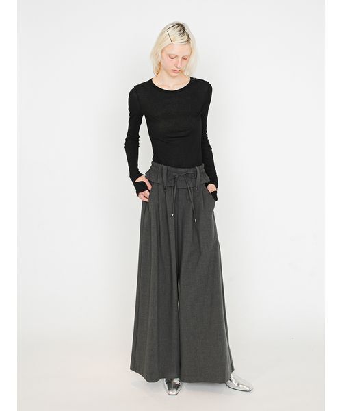 SORIN(ソリン )の「Inside Out Waist Wide Pants/インサイドアウトウエスト ワイドパンツ(その他パンツ・レディース・ストライプ/ダークグレー・36/38)」の12枚目の写真