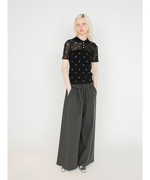 SORIN(ソリン )の「Inside Out Waist Wide Pants/インサイドアウトウエスト ワイドパンツ(その他パンツ・レディース・ストライプ/ダークグレー・36/38)」の13枚目の写真
