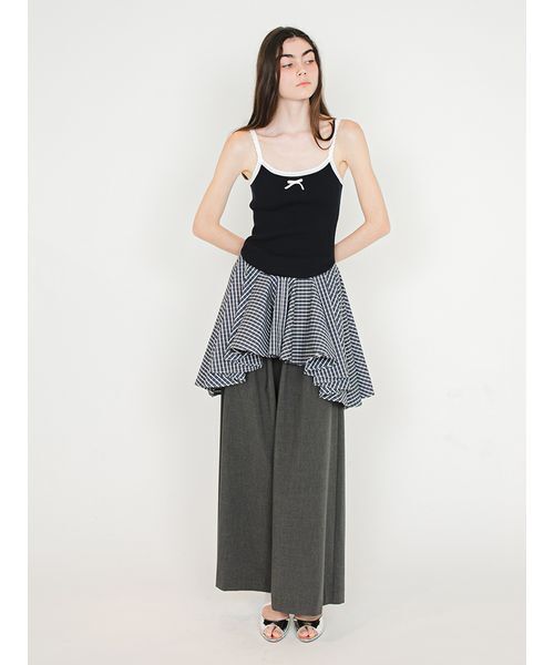 SORIN(ソリン )の「Inside Out Waist Wide Pants/インサイドアウトウエスト ワイドパンツ(その他パンツ・レディース・ストライプ/ダークグレー・36/38)」の14枚目の写真