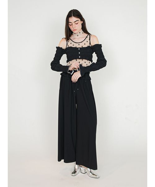 SORIN(ソリン )の「Inside Out Waist Wide Pants/インサイドアウトウエスト ワイドパンツ(その他パンツ・レディース・ストライプ/ダークグレー・36/38)」の21枚目の写真
