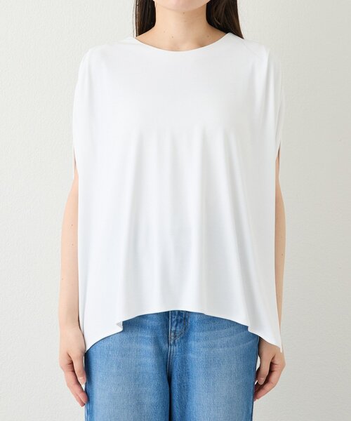 RIVE DROITE(リヴドロワ)の「【吸水速乾/遮熱/接触冷感】クールタッチポンチョカットソー(Tシャツ/カットソー・レディース・オフホワイト/ブラック/ブラウン・FREE)」の16枚目の写真